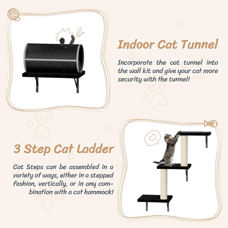 7-In-1 Wall Mounted Cat Climber Set