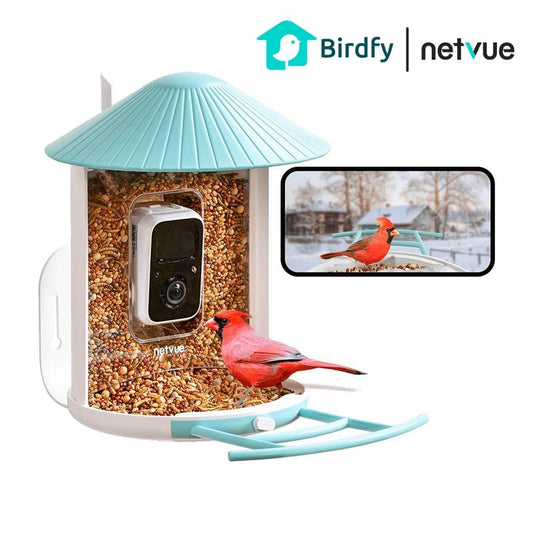 Birdfy-Netvue Smart AI Bird Feeder with 1080P Camera, Night Vision, 8X Magnification