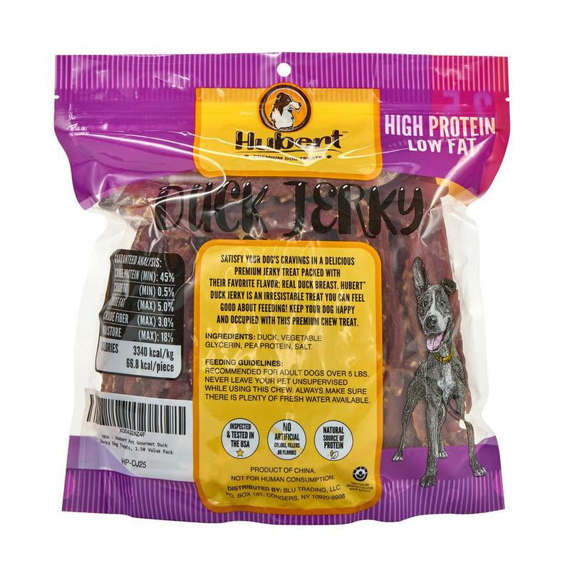 Gourmet All Natural Duck Jerky Treats for Dogs - 2.5 Lbs Resealable Pack